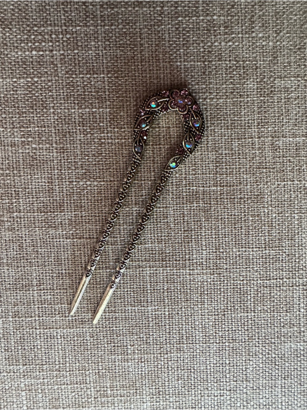 Classic French Style Beaded Hair Pin